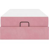 vidaXL Konstrukcija postelje z vzmetnico Roza 90 x 190 cm Žamet | Shoptok.si