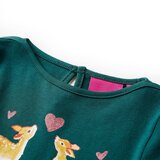  Dječja majica dugih rukava tamnozelena 104 | shoptok.hr
