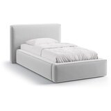 Micadoni oblazinjena postelja s prostorom za shranjevanje z letvenim dnom 90x200 cm v srebrni barvi jodie – | Shoptok.si