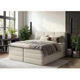 MID.YOU POSTELJA BOXSPRING 160 cm x 200 cm , les, tekstil, leseni material krem barve | Shoptok.si