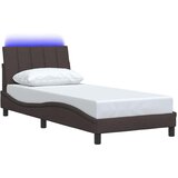  Okvir za krevet bez madraca Hanko tamnosmeđi 80x200 cm od tkanine | shoptok.hr