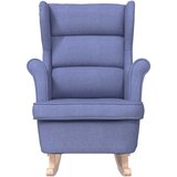  Stolica za ljuljanje 74x90x102 cm od tkanine traper-plava | shoptok.hr