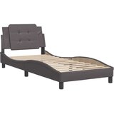 vidaXL Okvir za krevet s uzglavljem sivi 90x190 cm od umjetne kože | shoptok.hr