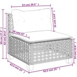  7-dijelni set vrtnih sofa od poliratana s jastucima crni | shoptok.hr