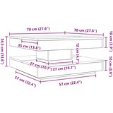  Klub stolić rotirajući za 360 stupnjeva bijeli 70x70x34,5 cm | Shoptok.si