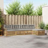  Set vanjskih sofa 5 kom. Bijela i svjetlosiva 333 x 162,5 x 73 cm | shoptok.hr