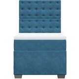 vidaXL Box spring krevet s madracem plavi 80 x 200 cm baršunasti | shoptok.hr