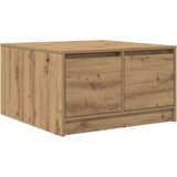vidaXL Kavna mizica s predali artisian hrast 70,5x70x40 cm, (21752142) | Shoptok.si