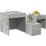  Uklapajući stolići 3 kom siva boja betona od konstruiranog drva | shoptok.hr