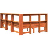  Krevet s regalom za knjige bez madraca 120 x 190 cm od borovine | shoptok.hr