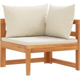  Kutna sofa s krem bijelim jastucima masivno bagremovo drvo | shoptok.hr