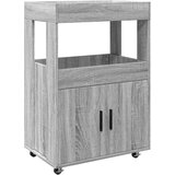 vidaXL Barski voziček siva sonoma 60x39,5x89 cm inženirski les | Shoptok.si