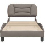  Okvir za krevet s uzglavljem smeđesivi 80x200 cm od tkanine | shoptok.hr