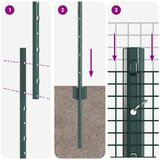  Zavarena žičana ograda s postom 100 x 1 m Čelik premazan PVC-om | shoptok.hr