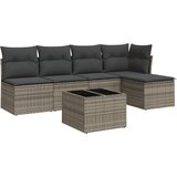  The Living Store Vrtna sedežna garnitura 6-delna z blazinami siv poli ratan - Vrtna Sedežna Garniture, (21451007) | Shoptok.si
