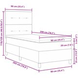  Krevet s opruga kutije Tamno siva 90 x 200 cm tkanina | shoptok.hr