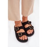 Boto Women's Sandals With Buckles On Cork Sole Black Sercele | Shoptok.si
