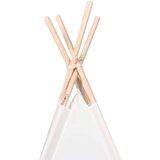 vidaXL Dječji šator tipi od breskvine kore bijeli 120 x 120 x 150 cm | shoptok.hr