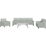  4-dijelni set sofa s jastucima svjetlosivi baršunasti | shoptok.hr