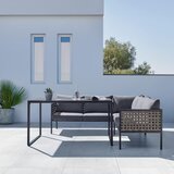 Bessagi Garden lounge garnitura sara, siva, t. siva, jeklo, steklo | Shoptok.si