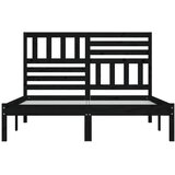  Okvir za krevet od masivne borovine crni 140 x 190 cm | shoptok.hr