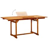  Vrtni blagovaonski stol (120-170) x 80 x 75 cm od drva bagrema | shoptok.hr