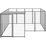 Kavez za pse crni 6,05 m² čelični | shoptok.hr