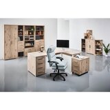 Voleo PISARNIŠKI REGAL 39,5/109,7/39,5 cm barve hrasta | Shoptok.si