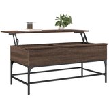  Stolić za kavu smeđa boja hrasta 100x50x45 cm od drva i metala | shoptok.hr