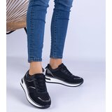 Gemre Black sneakers embellished with glitter and rhinestones Savina | Shoptok.si