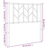  Metalno uzglavlje za krevet, bijelo, 80 cm | Shoptok.si