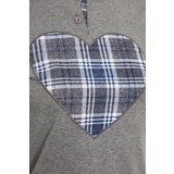Trendyol Gray Heart Printed Tshirt-Leggings, Knitted Pajamas Set | shoptok.hr