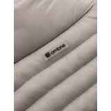 Ombre Men's lightweight jacket of combined materials with hood and decorative quilting - black | Shoptok.si