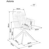  Stolica ASTORIA II - Baršun - tamno bež | shoptok.hr