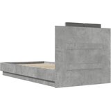  Okvir kreveta s uzglavljem siva boja betona 90x190 cm drveni | Eponuda.com