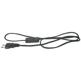 priključna vrvica pvc 2×0,75MM s stikalom črna 2M