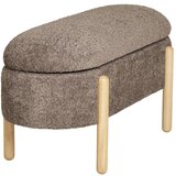 House Nordic Rjava klop iz tkanine bouclé Branca – | Shoptok.si