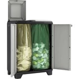 Keter Omarica za ločevanje smeti Split Premium siva in črna 92 cm, (20992508) | Shoptok.si