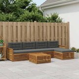 Set vanjskih sofa 6 kom. Prirodna i antracit | shoptok.hr