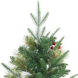 vidaXL Umetno Zložljivo Božično Drevo Zelena 210 cm PE in PVC | Shoptok.si