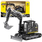 Metalni bager gusjeničar za igru Huina 1:50 - crni | shoptok.hr