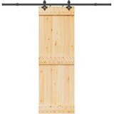  Klizna vrata NARVIK Prirodna i crna 70 x 210 cm (213 5 cm) | shoptok.hr