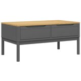 Furnova Klubska mizica FLORO siva 99x55,5x45 cm trdna borovina, (21913679) | Shoptok.si