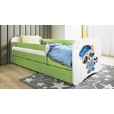 HAPPYKIDS Dječji krevet Dreamy rakun 160x80 bez madraca s ladicom Zelena | shoptok.hr