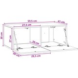  ormar za zid 59,5 x 41 x 30 cm Staro drvo Konstruirano drvo | shoptok.hr