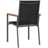  Vrtne stolice 2 kom crne 55 x 61,5 x 90 cm tekstilen i čelik | shoptok.hr