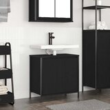 vidaXL Kopalniška omarica za umivalnik črna 60x34,5x60 cm Cene