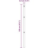 vidaXL Stebri za ograjo 52 kosov Ø32 mm 120 cm Galvanizirano jeklo | Shoptok.si