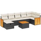 vidaXL 8-dijelni set vrtnih sofa od poliratana s jastucima crni | shoptok.hr