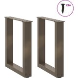  Noge za klub stolić U-oblik 2 kom Prirodni čelik 28 x (42-43) cm Čelik | shoptok.hr